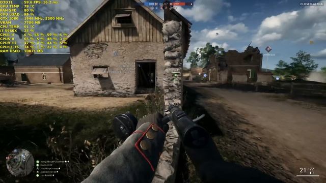 Battlefield 1 Ultra Settings 4K | GTX 1080 FE | i7 5960X 4.4GHz смотреть онлайн