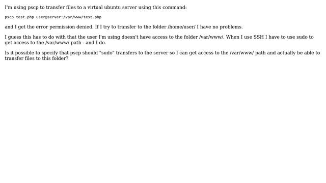 Using Pscp And Getting Permission Denied