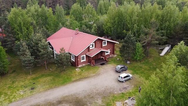 Шикарный дом на берегу озера в Карелии