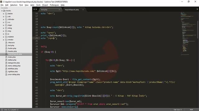 Php dersleri - Php bot yazarak veri çekme eğitim seti Bölüm-3 смотреть онлайн