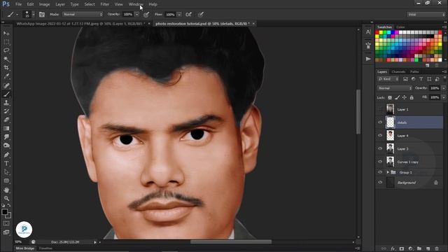How to make Black and White Photo to color in Photoshop | Restoration | Digital Painting tutorial смотреть онлайн
