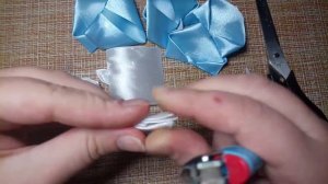 Очень красивые резиночки для волос. Цветы из атласной ленты. DIY. цветы канзаши.