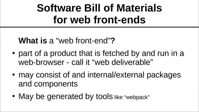 Software Bill of Materials for web frontends смотреть онлайн