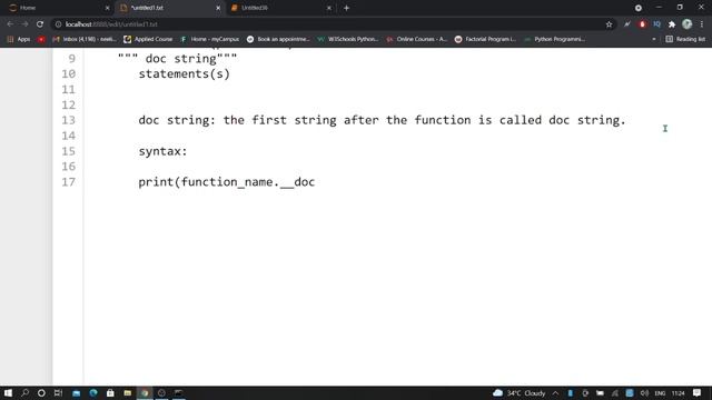 Doc Sting in FUNCTIONS || PYTHON || смотреть онлайн