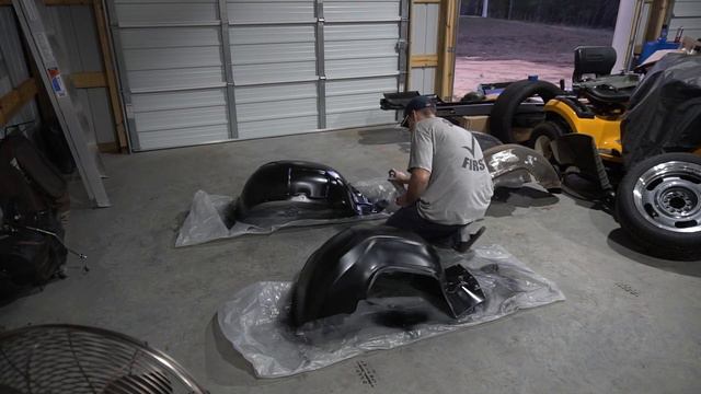 1973 Nova LS Swap Part 6: inner fenders prep and paint! смотреть онлайн