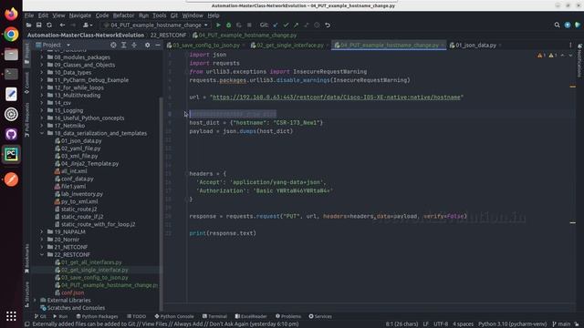 RESTCONF-YANG: Automate Cisco Configuration using API PUT Method | Python and Postman examples смотреть онлайн