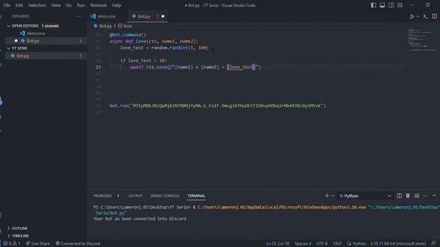 Part 2 - Discord.py library Ping/Variable смотреть онлайн