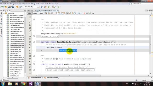 Dynamically change JComboBox With String Array Item in Java Netbeans смотреть онлайн