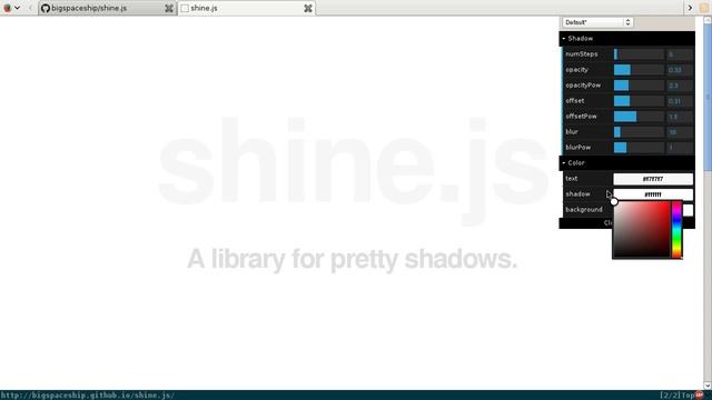 shine.js for pretty shadows смотреть онлайн