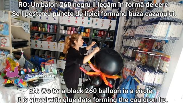 DIY Halloween Balloon Props - Bubbling Witch's Cauldron from balloons / Witch POT Balloon Tutorial смотреть онлайн