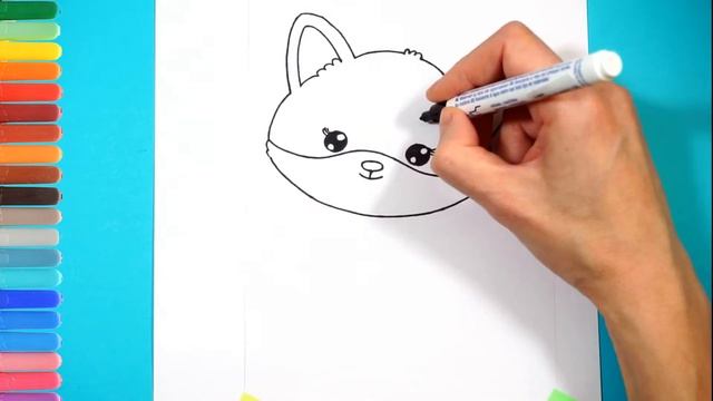 Как нарисовать лисичку. Простой рисунок. How to draw a fox. Simple drawing. смотреть онлайн