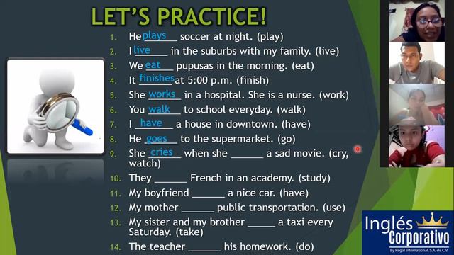 Ingles Corporativo- Simple present - Affirmative and Negative (25/03/2021) - Day 2 смотреть онлайн