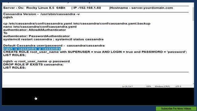 Cassandra - Creating Superuser Accounts смотреть онлайн