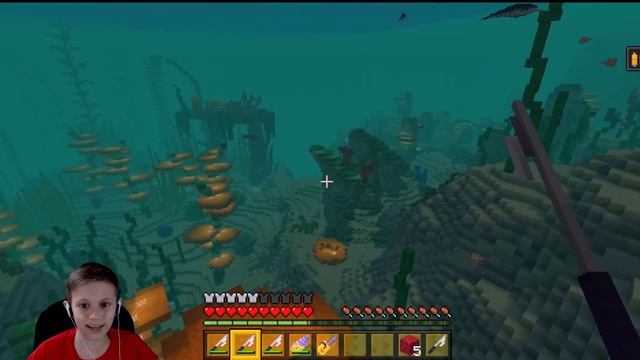 Подводный мир Майнкрафта с крутой базой и субмаринами. Даник и Minecraft AQUASTIC WORLD смотреть онлайн