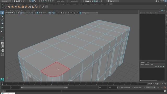 Выделение ребер по кругу Maya 2018 смотреть онлайн