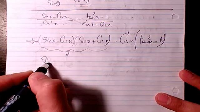 How to Verify Trigonometric Identities (sinx-cosx)/cos^2x=(tan^2x-1)/(sinx+cosx) - Trigonometry смотреть онлайн