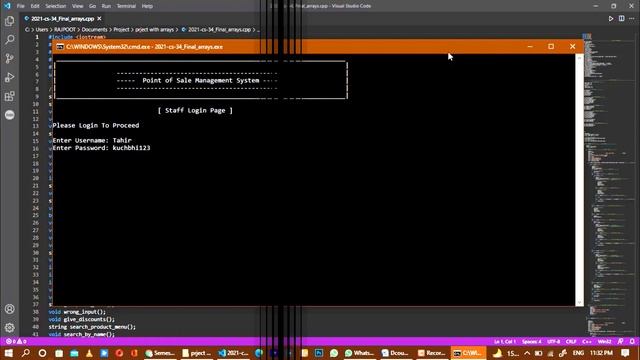 Point of Sale Management System | Execution | Console Based Program | C++ Project | File Handling смотреть онлайн