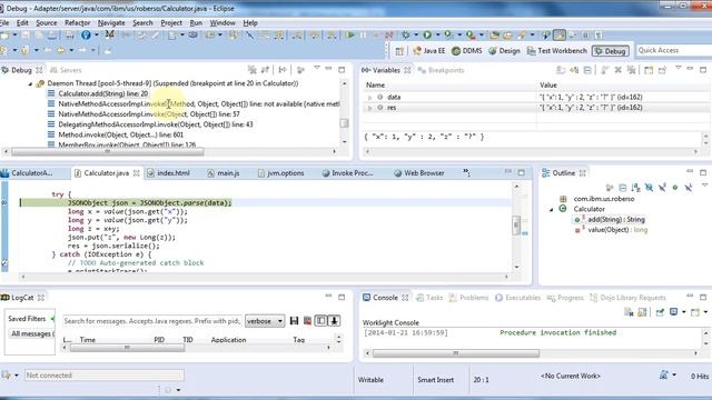 IBM Worklight 6.1 : Debugging worklight adapters and passing JSON data from client to Adapter смотреть онлайн
