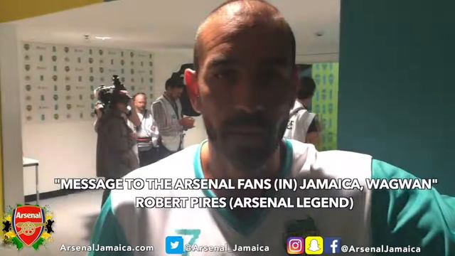 Robert Pires says "Wagwan" To Arsenal Jamaica Supporters Club смотреть онлайн