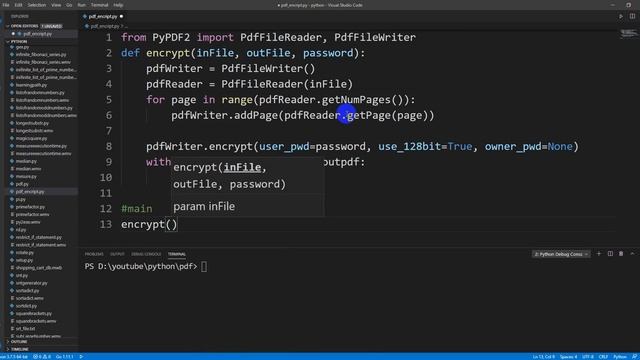 Protect PDF file with password in Python смотреть онлайн