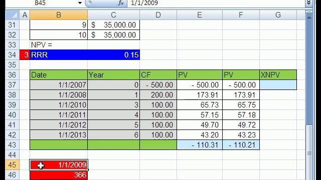 Excel Finance Trick #15: PV & NPV don't work: XNPV function смотреть онлайн