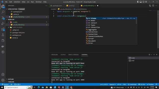 How to Create Model from MongoDB Schema in Node.js | EP.4 Build an API with Node.js and Express смотреть онлайн