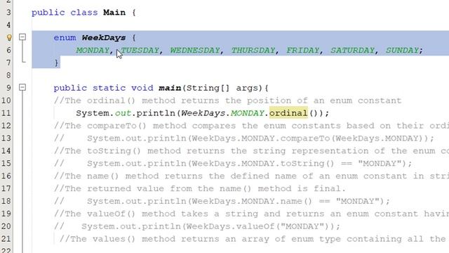 #062 [JAVA] - Java Enum ( Real life example, ordinal, compreTo, toString, name, valueOf, values ) смотреть онлайн