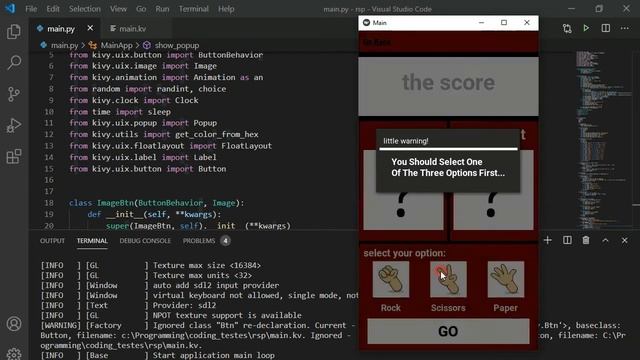 Full "Rock, Scissors, Paper" Game With kivy || python mobile apps смотреть онлайн