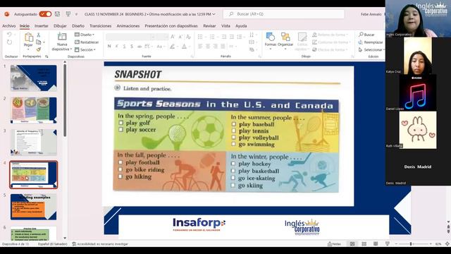 Inglés Corporativo-26-09-2022-Sports and seasons vocabulary. смотреть онлайн