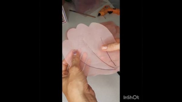 Цветок из органзы с подсветкой, бесплатный мастер класс Organza flower, free master class