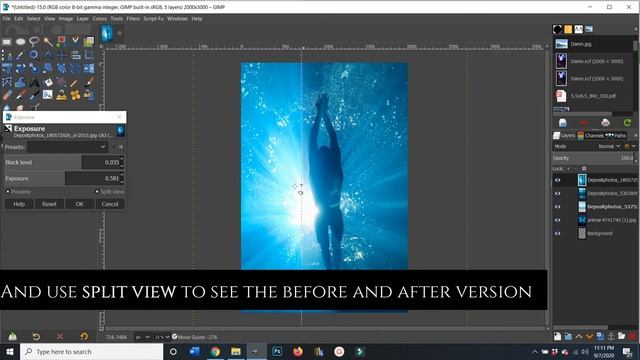 USING EXPOSURE IN GIMP смотреть онлайн