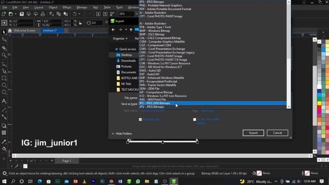 How to Export CorelDraw File to Jpeg Format смотреть онлайн