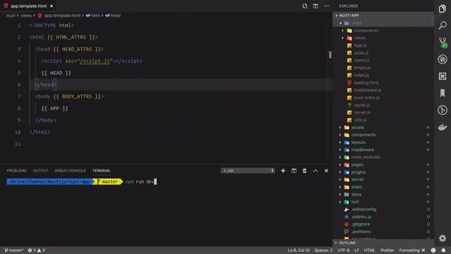 8 Nuxt JS Beginner Tutorial | Index.html File Inside Nuxtjs