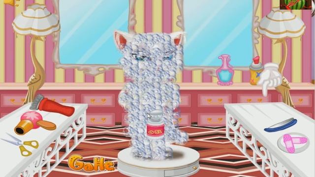 Говорящая Анжела. Приводим киску в порядок.Talking Angela смотреть онлайн