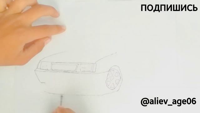 Как нарисовать машину лада ваз 2109 девятка легко / How to draw a car easy LaDa смотреть онлайн