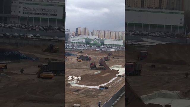 Разгрузка самосвала песок для геотекстиля #Shorts #грузовик смотреть онлайн
