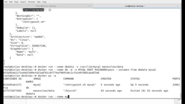 The BEST way to setup MySQL docker container using data only container смотреть онлайн