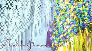 " БАБОЧКИ  ЯРКОГО ЛЕТА" ! Ажурная Шаль крючком.