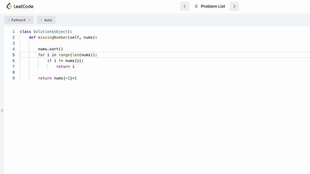 Missing Number - Python смотреть онлайн