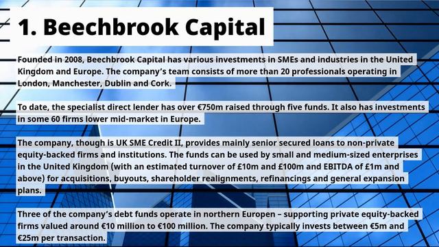 Direct Lending Fund for SMEs смотреть онлайн