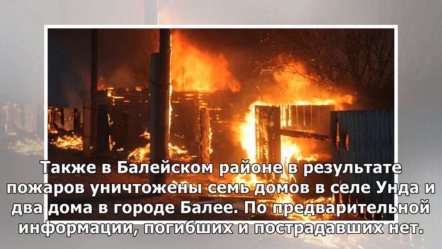 В Забайкалье сгорели дома, в огне – заповедник смотреть онлайн