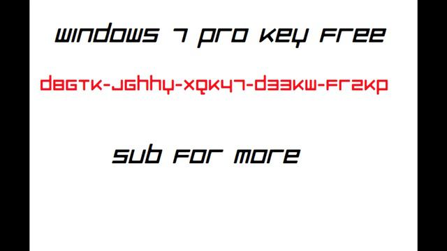 windows 7 pro free product key смотреть онлайн
