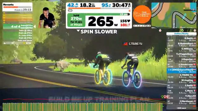 [2019] Zwift Novanta workout Build me up training plan W3D2 смотреть онлайн