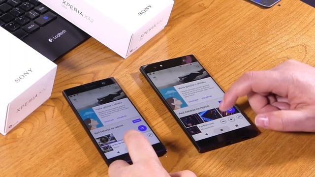 Sony Xperia XA2 vs XA2 Ultra - working and speed comparison смотреть онлайн