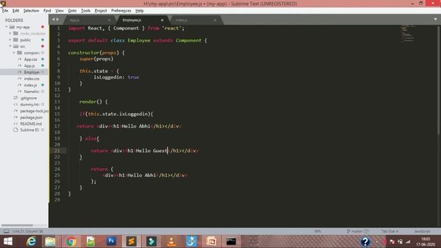 Conditional rendering in React Js смотреть онлайн