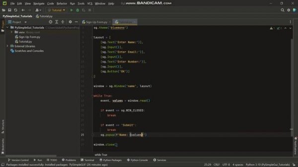 How to make a simple GUI using PySimpleGui - Python Tutorial