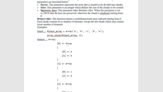 PHP | Array Chunk Function смотреть онлайн