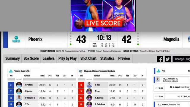 PBA LIVE SCORE - SEMIFINALS PHOENIX SUPER LPG FUEL MASTERS VS MAGNOLIA TIMPLADOS HOTSHOT смотреть онлайн