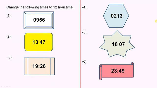 24 Hour Time Worksheets смотреть онлайн