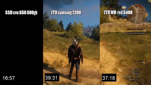 EVO 850 SSD vs HDD 1TB 7200 rpm vs HDD 1TB WD Red 5400 rpm The Witcher 3 смотреть онлайн